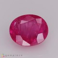 Natural Ruby 1.45 Carats Pinkish Red Oval 7x6 mm Loose Gemstone - Image 2