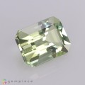 Natural Amblygonite 1.10 Carats Yellowish Green Emerald 7x5 mm Loose Gemstone - Image 1