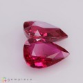 Natural Unheated ruby pair 5.03 Carats Vivid Red Pear 10x7 mm Loose Gemstone - Image 1