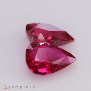 unheated ruby pair  5.03cts - 10x7mm unheated ruby pair  5.03cts - 10x7mm