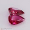 unheated ruby pair  5.03cts - 10x7mm