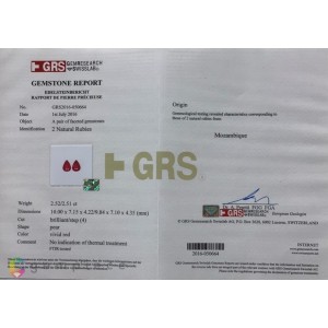 unheated ruby pair  5.03cts - 10x7mm unheated ruby pair  5.03cts - 10x7mm