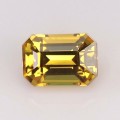 Natural Sapphire 1.02 Carats Golden Yellow Emerald 6x4 mm Loose Gemstone - Image 2