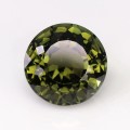 Natural Tourmaline 9.60 Carats Hunter Green Round 13x9 mm Loose Gemstone - Image 1