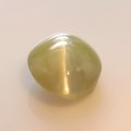Natural Chrysoberyl cats eye 1.74 Carats Pastel Yellow Green Oval Cabochon 8x7 mm Loose Gemstone - Image 1