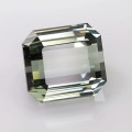 Natural Tourmaline 26.16 Carats Ash Green Emerald Cut 16x14 mm Loose Gemstone - Image 1