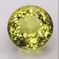 Natural Prasiolite 88.02 Carats Lemon yellow Round 26x20 mm Loose Gemstone - Image 1