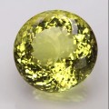 Natural Prasiolite 88.02 Carats Lemon yellow Round 26x20 mm Loose Gemstone - Image 2
