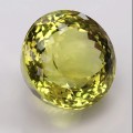 Natural Prasiolite 88.02 Carats Lemon yellow Round 26x20 mm Loose Gemstone - Image 4