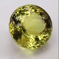 Natural Prasiolite 88.02 Carats Lemon yellow Round 26x20 mm Loose Gemstone - Image 6