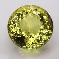 Natural Prasiolite 88.02 Carats Lemon yellow Round 26x20 mm Loose Gemstone - Image 7