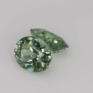 demantoid garnet pair  0.72cts - 4x3mm