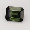 Natural Tourmaline 3.82 Carats Hunter Green Emerald Cut 10x8 mm Loose Gemstone - Image 2