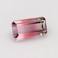 Natural Tourmaline 5.23 Carats Pink to Champagne Emerald Cut 13x7 mm Loose Gemstone - Image 1