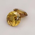 Natural Sphene pair 1.26 Carats Golden Yellow With Orange Flashes Round 5x3 mm Loose Gemstone - Image 3