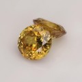 Natural Sphene pair 1.26 Carats Golden Yellow With Orange Flashes Round 5x3 mm Loose Gemstone - Image 2