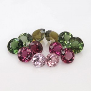 tourmaline earring round set  9.08cts - Mixed Lot tourmaline earring round set  9.08cts - Mixed Lot