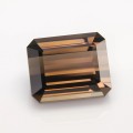 Natural Tourmaline 21.96 Carats Imperial Brown Emerald Cut 17x14 mm Loose Gemstone - Image 1