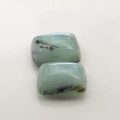 Natural Peru opal pair 22.81 Carats Ice Blue Cushion Cabochon 16x14 mm Loose Gemstone - Image 7