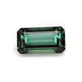 Natural Tourmaline 3.57 Carats Green Blue Emerald Cut 11x6 mm Loose Gemstone - Image 1