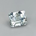 Natural Acrolite Tourmaline 1.81 Carats White Emerald Cut 7x6 mm Loose Gemstone - Image 1