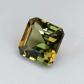 Natural Bi-color tourmaline 1.69 Carats Honey to Green Octagon 7x5 mm Loose Gemstone - Image 3