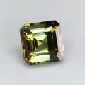 Natural Bi-color tourmaline 1.69 Carats Honey to Green Octagon 7x5 mm Loose Gemstone - Image 1