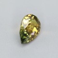 Natural Sapphire bi-color 1.37 Carats Golden Yellow with Green Tint Pear 9x5 mm Loose Gemstone - Image 3