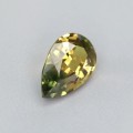 Natural Sapphire bi-color 1.37 Carats Golden Yellow with Green Tint Pear 9x5 mm Loose Gemstone - Image 5