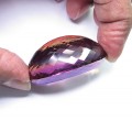 Natural Ametrine 144.56 Carats Purple to Yellow Oval 45x24 mm Loose Gemstone - Image 4