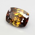 Natural Sphalerite 46.26 Carats Orange Yellow with Red Flashes Cushion 23x17 mm Loose Gemstone - Image 1