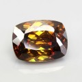 Natural Sphalerite 46.26 Carats Orange Yellow with Red Flashes Cushion 23x17 mm Loose Gemstone - Image 7