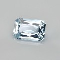Natural Aquamarine 1.84 Carats Sky Blue Emerald Cut 10x7 mm Loose Gemstone - Image 3
