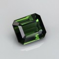 Natural Tourmaline 1.82 Carats Vivid Green Emerald Cut 7x6 mm Loose Gemstone - Image 1
