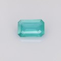 Natural Peru opal 0.34 Carats Neon Paraiba Blue Emerald Cut 6x4 mm Loose Gemstone - Image 1