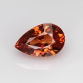 Natural Spessartite garnet 3.12 Carats Mandarin Orange Pear 10x7 mm Loose Gemstone - Image 1
