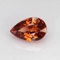 Natural Spessartite garnet 3.12 Carats Mandarin Orange Pear 10x7 mm Loose Gemstone - Image 2