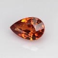 Natural Spessartite garnet 3.12 Carats Mandarin Orange Pear 10x7 mm Loose Gemstone - Image 3