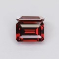 Natural Spessartite garnet pair 2.46 Carats Coke Red  Emerald Cut 7x5 mm Loose Gemstone - Image 4