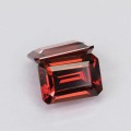 Natural Spessartite garnet pair 2.46 Carats Coke Red  Emerald Cut 7x5 mm Loose Gemstone - Image 1