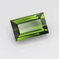 Natural Tourmaline 3.82 Carats Vivid Green Baguette 11x7 mm Loose Gemstone - Image 1