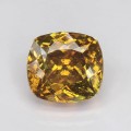 Natural Sphalerite 8.99 Carats Sunset Yellow Cushion 12x11 mm Loose Gemstone - Image 1