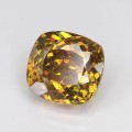 Natural Sphalerite 8.99 Carats Sunset Yellow Cushion 12x11 mm Loose Gemstone - Image 2