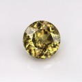 Natural Sphene 2.06 Carats Golden Yellow Round 7x7 mm Loose Gemstone - Image 1