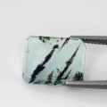 Natural Dendritic Peru Opal 4.94 Carats Sea Blue Green Fancy Cabochon 14x12 mm Loose Gemstone - Image 4