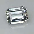Natural Tourmaline 3.17 Carats Half White Emerald Cut 10x7 mm Loose Gemstone - Image 1