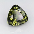 Natural Tourmaline 4.38 Carats Greenish Yellow Trilliant  10x7 mm Loose Gemstone - Image 1