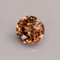 Natural Zircon 3.79 Carats Imperial Brown Round 8x6 mm Loose Gemstone - Image 2
