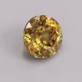 Natural Sphene 4.19 Carats Golden Yellow With Orange Flashes Round 9x7 mm Loose Gemstone - Image 7