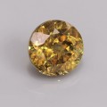 Natural Sphene 4.19 Carats Golden Yellow With Orange Flashes Round 9x7 mm Loose Gemstone - Image 6